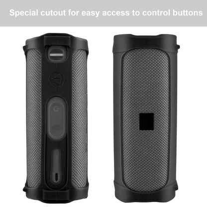Soft Silicone Sleeve for Jbl Flip5 Speaker - Portable and Protective - Black