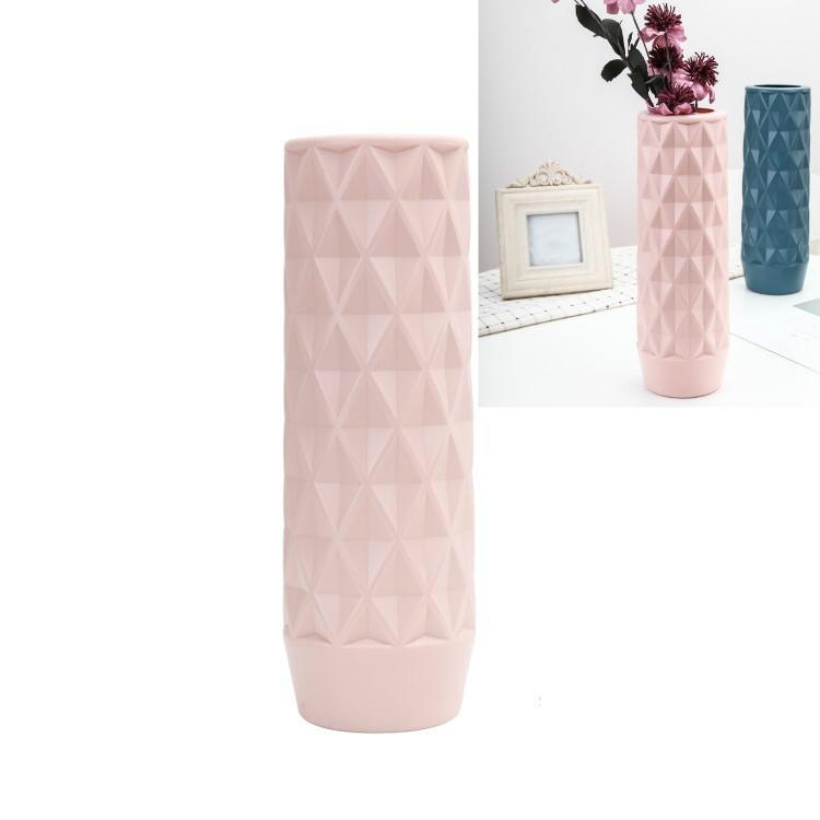 Creative Plastic Vase for Home Decoration - Flower Arrangement Container - Milk White