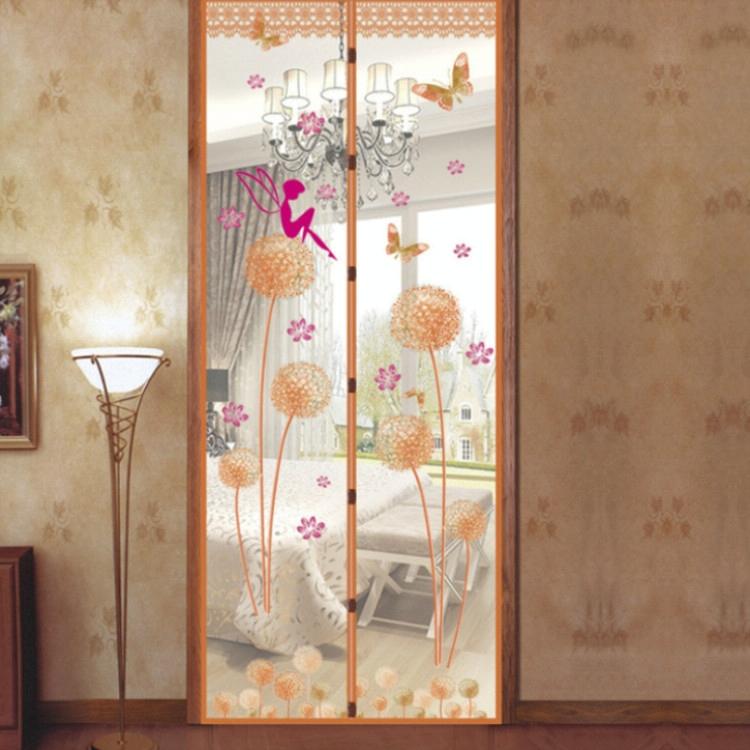 100x210cm Magnetic Summer Mosquito Screen Door Curtain - Purple