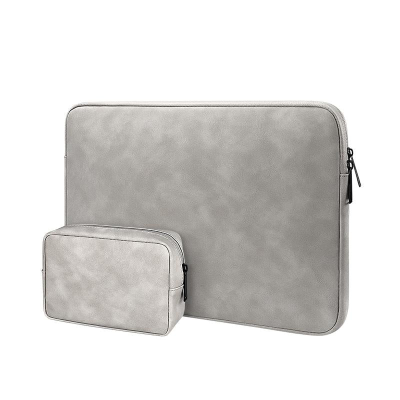 Lightweight Waterproof Lambskin Laptop Sleeve - Fits 14.1-15.4 Inches - Pink