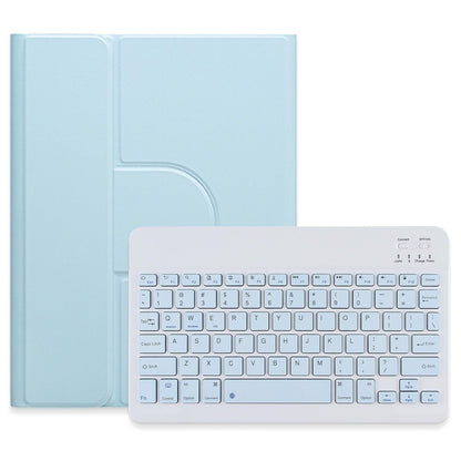 360 Degree Rotatable Bluetooth Keyboard Leather Case - Square Button - Light Purple - For Ipad Air 2022 / Ipad Pro 11 2021