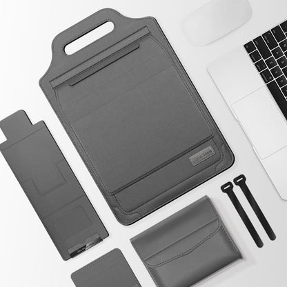 Versatile Laptop Bag with Mouse Pad Stand - Blue