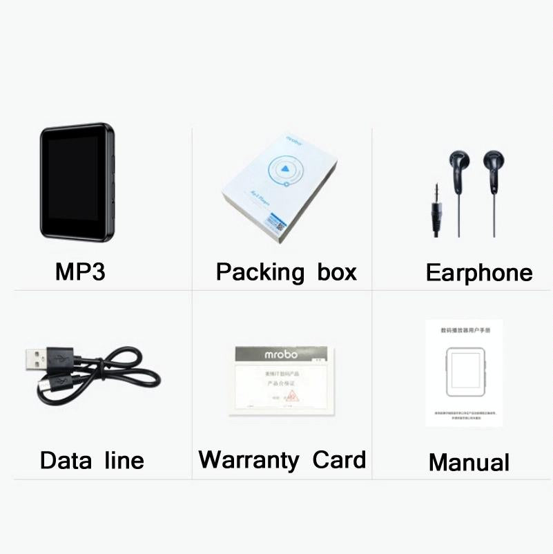 1.77 Inch Touch Mp3 E Book With Bluetooth Compact & Versatile - 16Gb