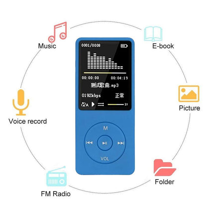 8Gb Portable Lcd Fm Radio Mp3 Mp4 Player - Pink 8Gb