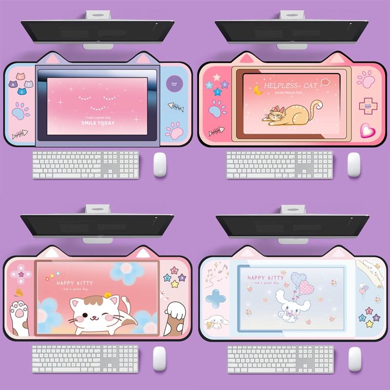 Adorable Cat Ear Desk Pad For Keyboard & Mouse - 3