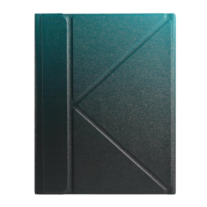 10.2 / 10.5 Inch Bluetooth Keyboard Tablet Case With Triangle Holder & Pen Slot - Gradient Dark Green