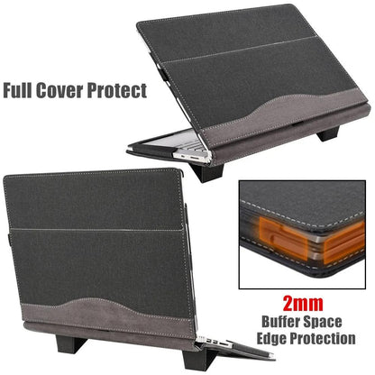 Protective Leather Laptop Case With Stand - 15.6 Inch - Wine Red - For Samsung Galaxy Book Pro 360