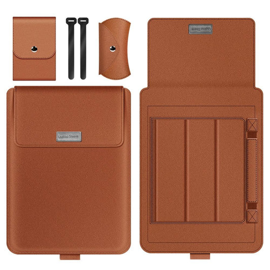 15 Inch 4-in-1 Computer Bracket Liner and Storage Bag - Brown