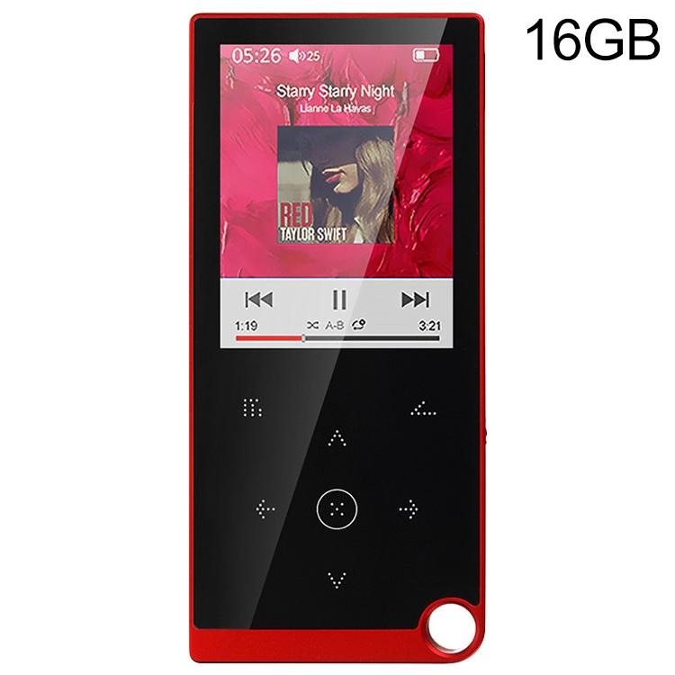 2.4 Inch Touch Mp4 / Mp3 Player 16Gb Memory E Book / Alarm / Timer No Bluetooth - Black
