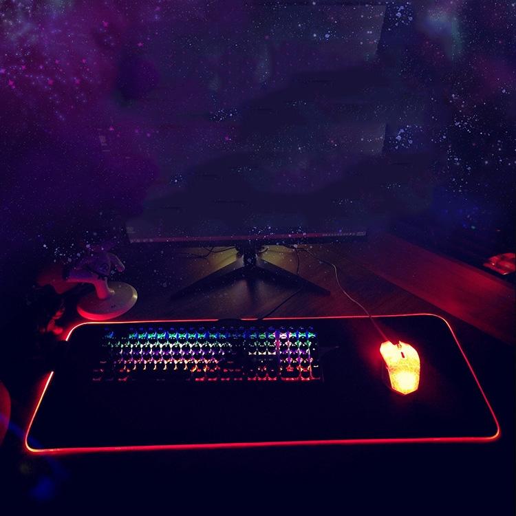 Rgb Non Slip Mouse Pad With Thermal Transfer - Lavender