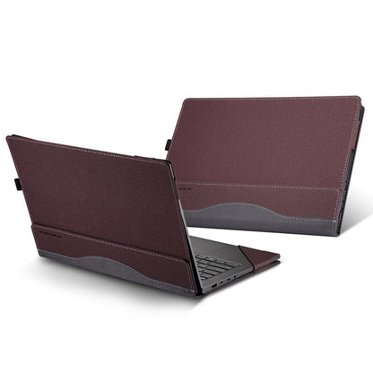 Protective Leather Laptop Case - 16 Inch Anti-Fall - Wine Red - For Samsung Galaxy Book 4 Ultra