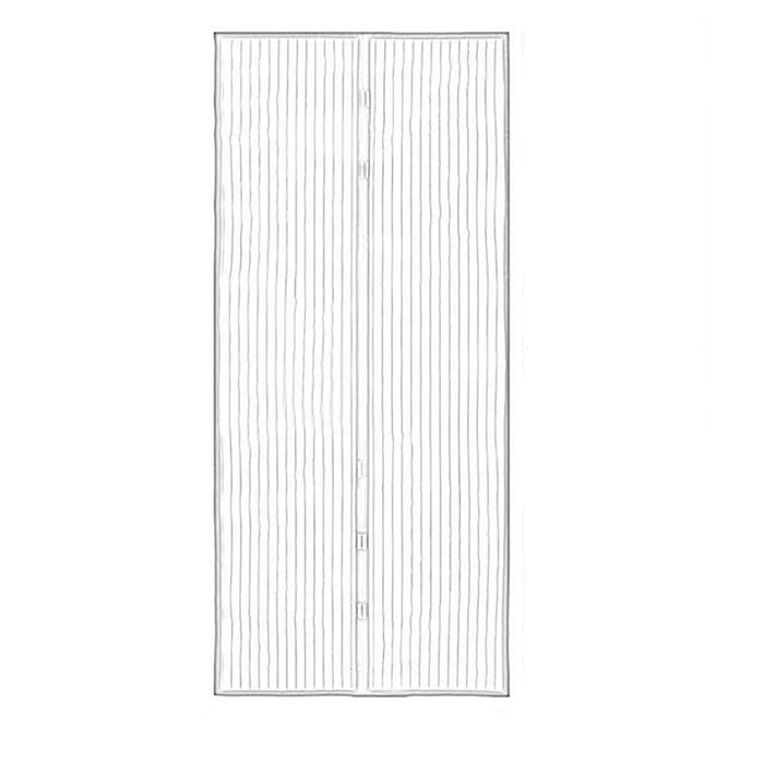 210x100cm Magnetic Mosquito-proof Screen Door Curtain - Magic Mesh - Coffee