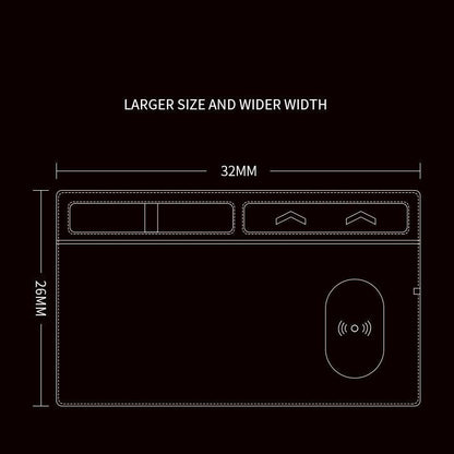 Jj 82401 Mouse Pad With Phone Charging & Holder - Brown