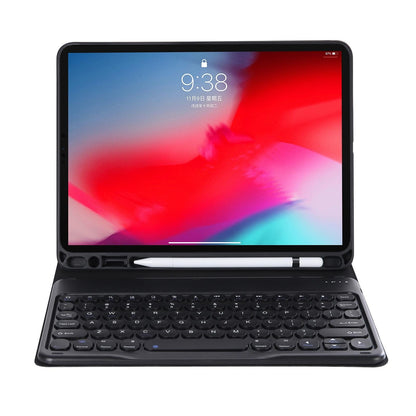 Detachable Bluetooth Keyboard Leather Case For Ipad Air 4 / 5 - Candy Colour Skin Texture - 10.9 Inch - Light Green