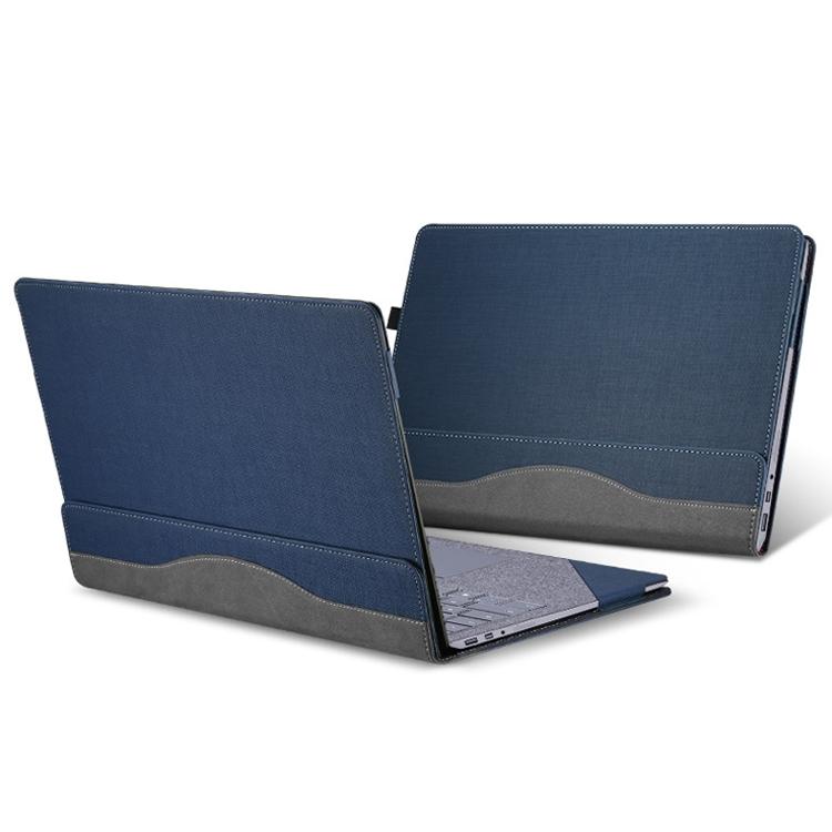 Versatile 13.5 Leather Laptop Sleeve for Microsoft Surface - Multi-functional - Gentleman Gray