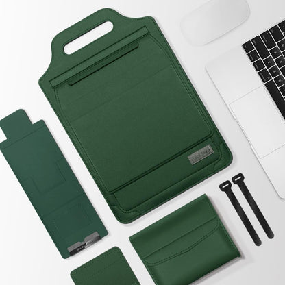 Versatile Laptop Bag with Mouse Pad Stand - Red