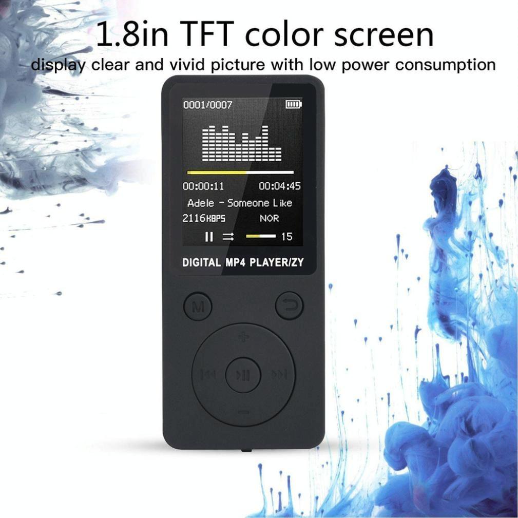 Portable Mp4 Music Player With Fm Radio & Recording Black - White No Memory