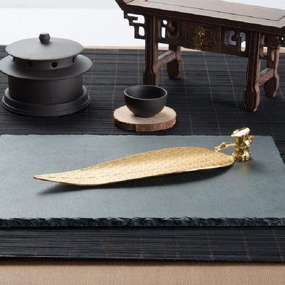 Large Sandalwood Incense Sticks with Leaf Ornaments - Bronze
