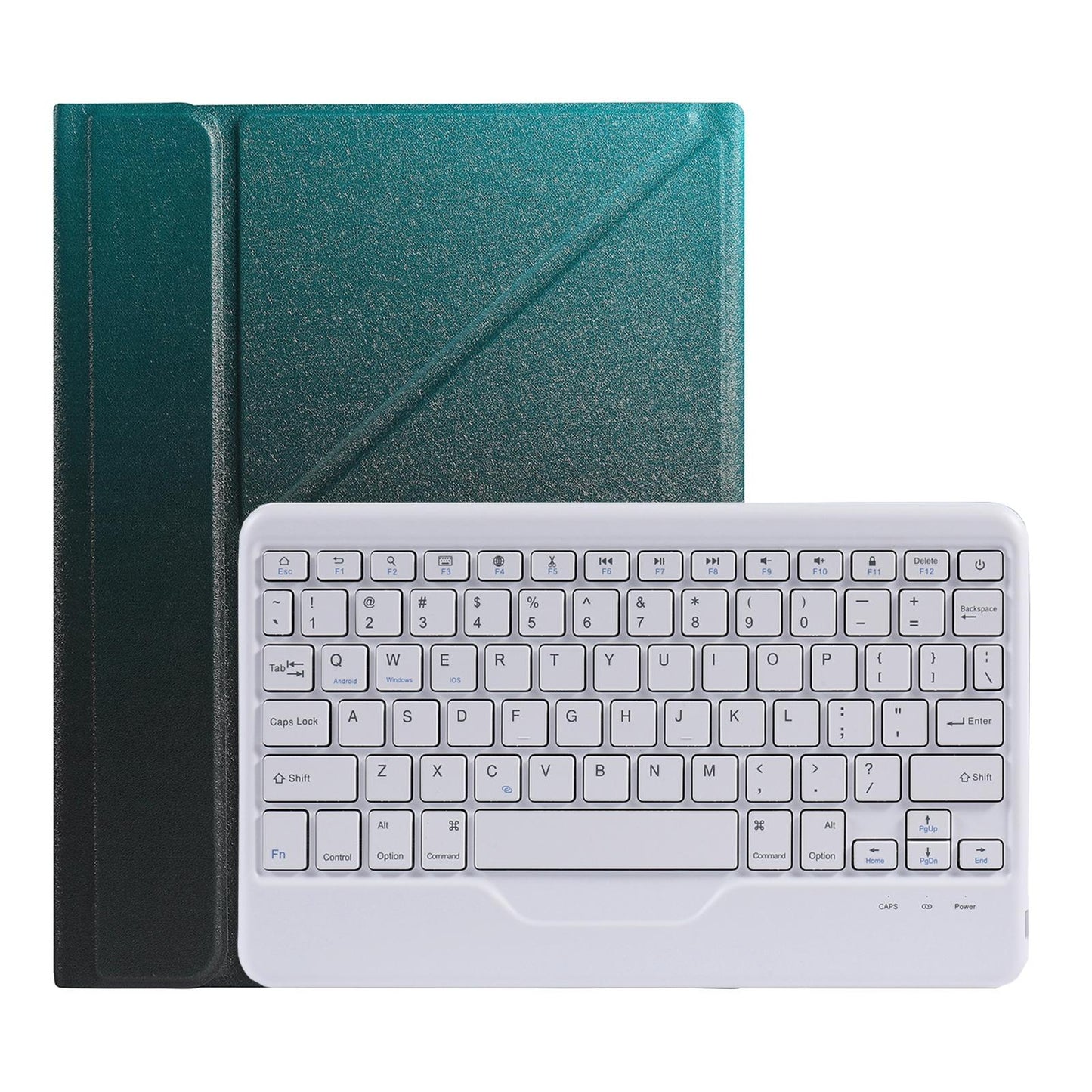 Bluetooth Keyboard Leather Case For Ipad 9.7 With Triangle Holder & Pen Slot - Gradient Purple