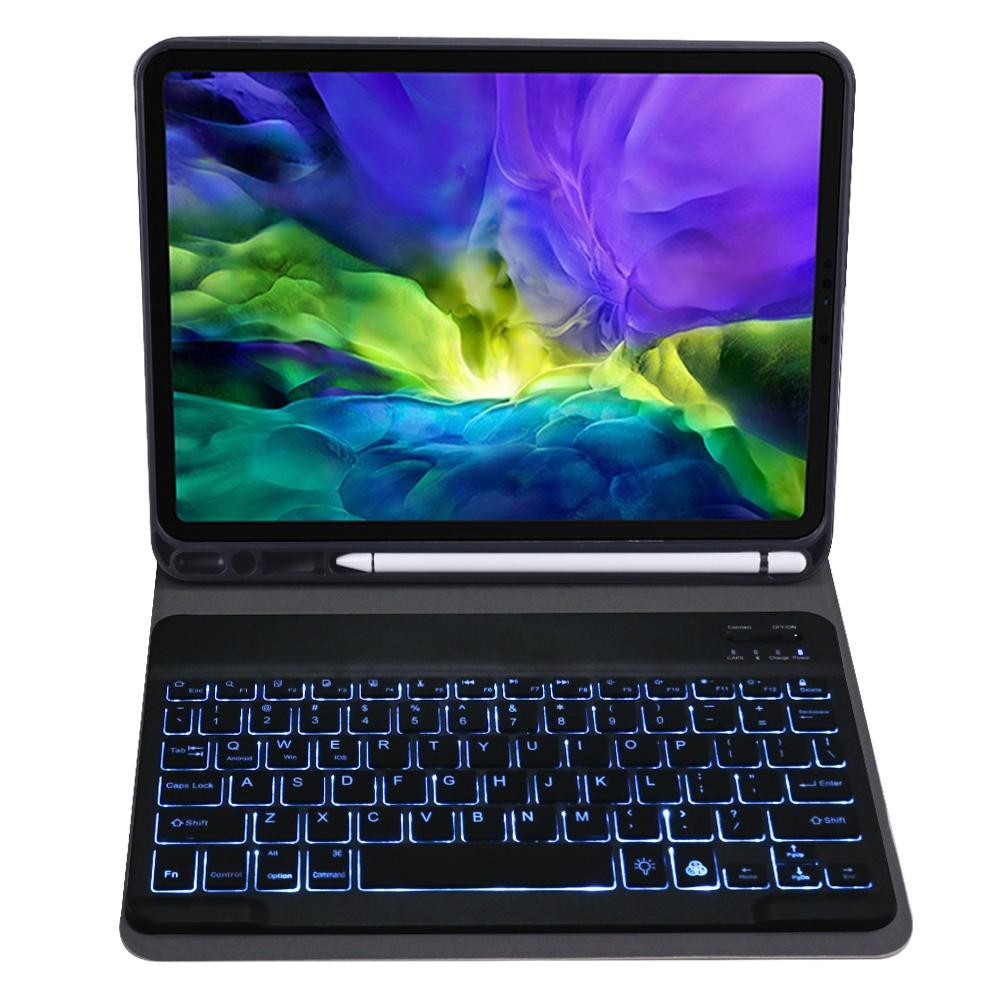 Detachable Bluetooth Keyboard Case For Ipad Pro 11 With Backlight & Pen Slot - Dark Blue