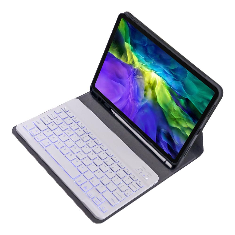 Detachable Bluetooth Keyboard Case For Ipad Pro 11 With Backlight & Pen Slot - Dark Blue