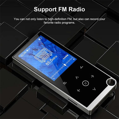 2.4 Inch Touch Mp4 / Mp3 Player 8Gb Memory E Book / Alarm / Timer No Bluetooth - Silver Grey