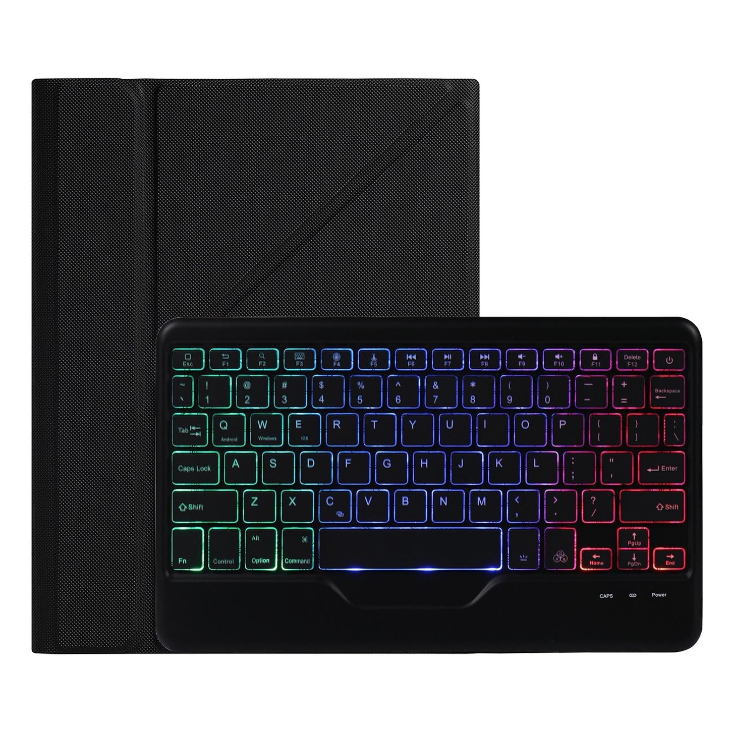 10.2 / 10.5 Inch Bluetooth Keyboard Tablet Case With Triangle Holder & Pen Slot - Gradient Purple