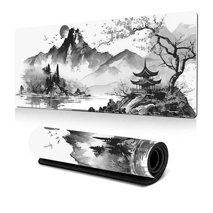 Cherry Blossom Ink Painting Mouse Pad Non Slip - Pattern 9 - 300X700X2Mm