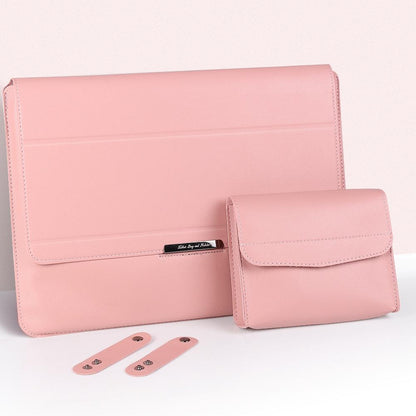 Waterproof 4-In-1 Laptop Holder With Wrist Protection - Fits 13 / 14 Inch - Rose Gold