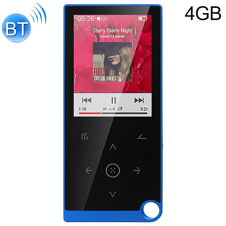 2.4 Inch Touch Mp4 / Mp3 Player 4Gb Memory Bluetooth E Book Alarm Timer - Silver Grey