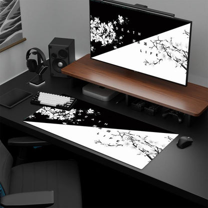 Cherry Blossom Ink Painting Mouse Pad Non Slip - Pattern 9 - 400X900X2Mm