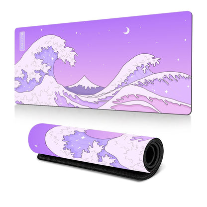 Non Slip Gaming Mouse Pad Big Wave Design - No.28 - 300X800X3Mm