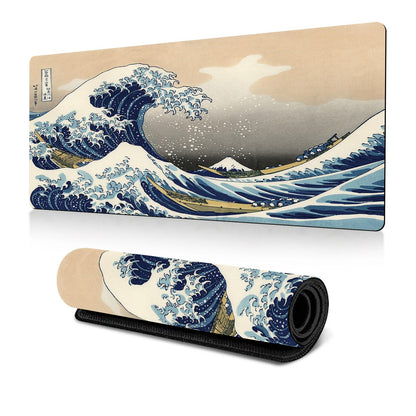 Non Slip Gaming Mouse Pad Big Wave Design - No.28 - 300X800X3Mm