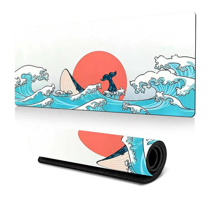Non Slip Gaming Mouse Pad Big Wave Design - No.14 - 400X900X2Mm