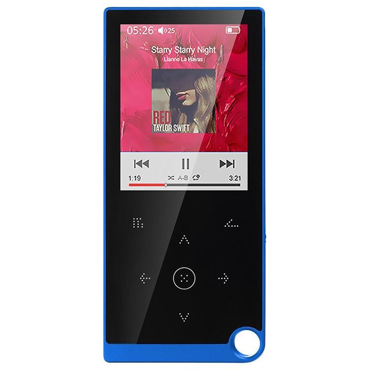 2.4 Inch Touch Mp4 / Mp3 Player 16Gb Memory Bluetooth E Book Alarm Timer - Silver Grey