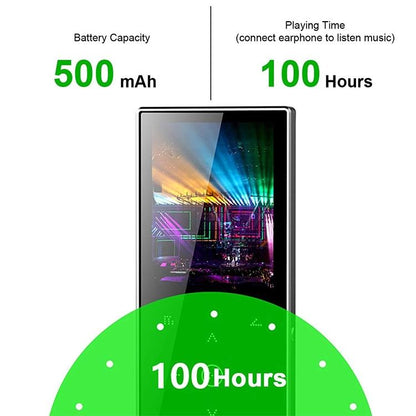 2.4 Inch Touch Mp4 / Mp3 Player 16Gb Memory Bluetooth E Book Alarm Timer - Silver Grey