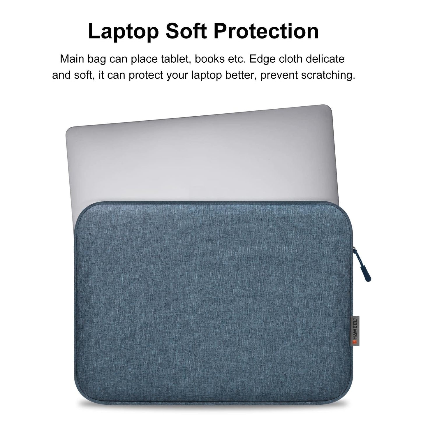 15-16.7 Inch Laptop Briefcase Bag with Zipper for 16 Inch Sleeve - Dark Blue