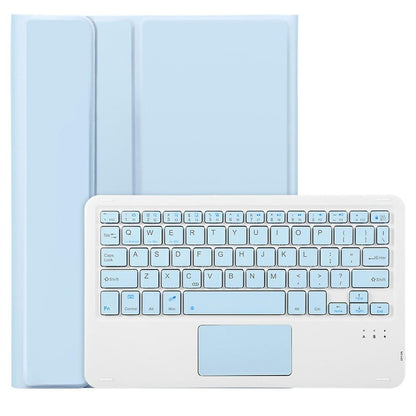 2022 Ipad 10.9 Lambskin Bluetooth Keyboard Case With Pen Slot - Dark Blue