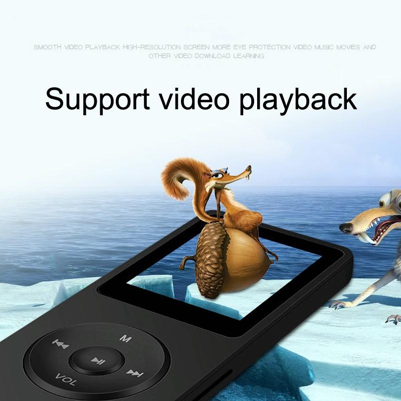 Ultra Thin Screen Mp4 Player Lossless Sound - Black