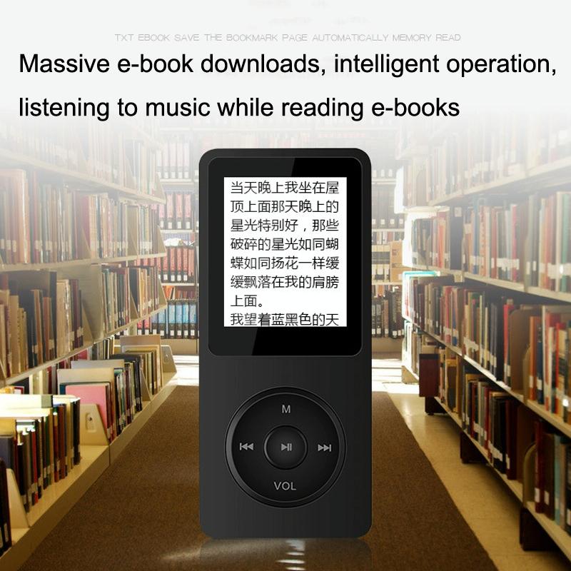 Ultra Thin Screen Mp4 Player Lossless Sound - Black