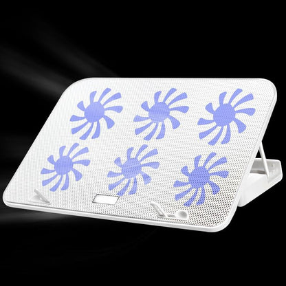 Silent Six-fan Cooling Holder for Notebook Computers - Charm Powder