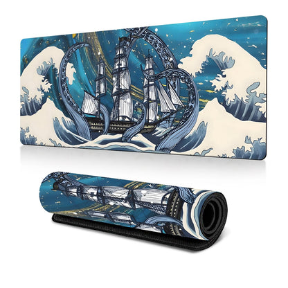 Non Slip Gaming Mouse Pad Big Wave Design - No.20 - 300X700X3Mm