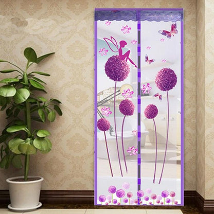 100x210cm Magnetic Summer Mosquito Screen Door Curtain - Baby Blue