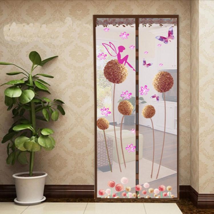100x210cm Magnetic Summer Mosquito Screen Door Curtain - Baby Blue