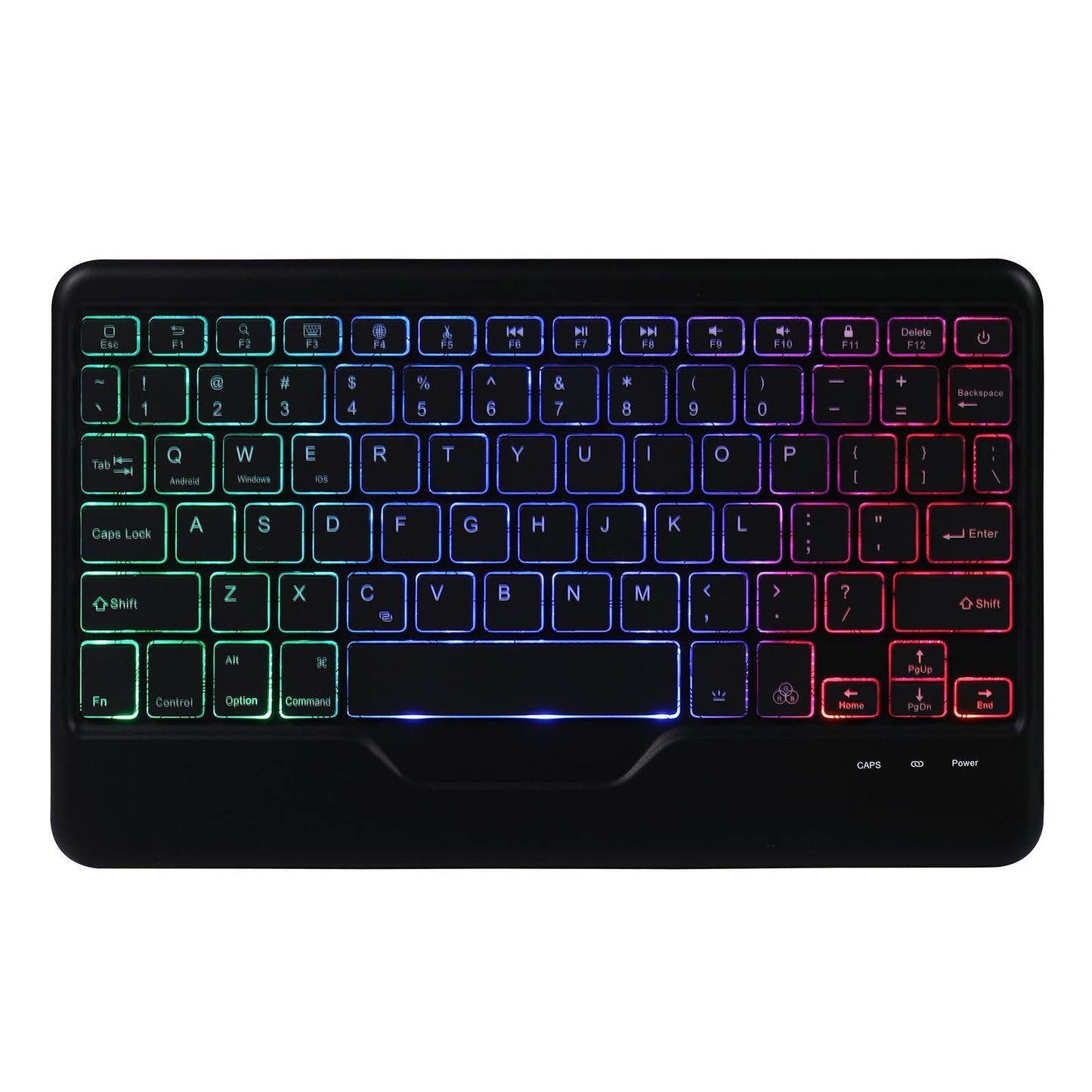 10.2 / 10.5 Inch Bluetooth Keyboard Tablet Case With Triangle Holder & Pen Slot - Gradient Blue Pink