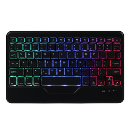 10.2 / 10.5 Inch Bluetooth Keyboard Tablet Case With Triangle Holder & Pen Slot - Gradient Blue Pink