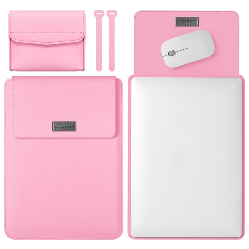 11 / 12 Inch Leather Computer Bag - Lightweight & Portable - 4 in 1 - Brown