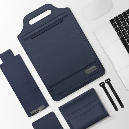 Versatile Laptop Bag with Mouse Pad Stand - Grey