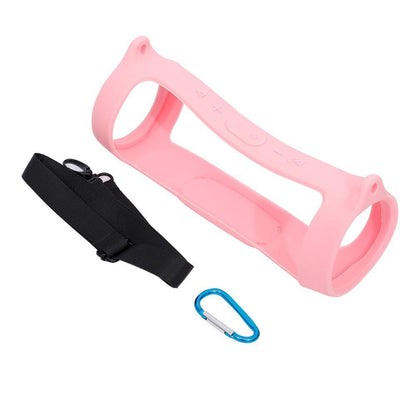 Jbl Charge 4 Speaker Cover with Strap & Carabiner - Portable Silicone Protection - Orange