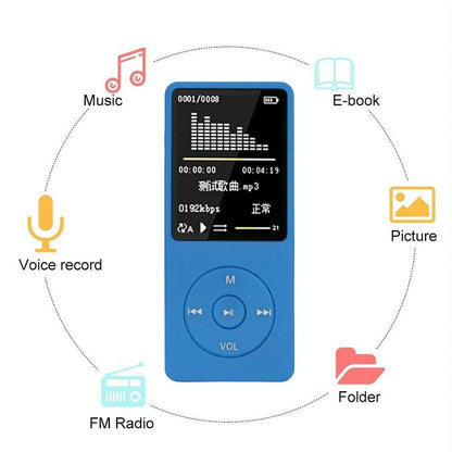 Portable Lcd Fm Radio Mp3 Mp4 Player 4Gb Memory Black - Green 4Gb